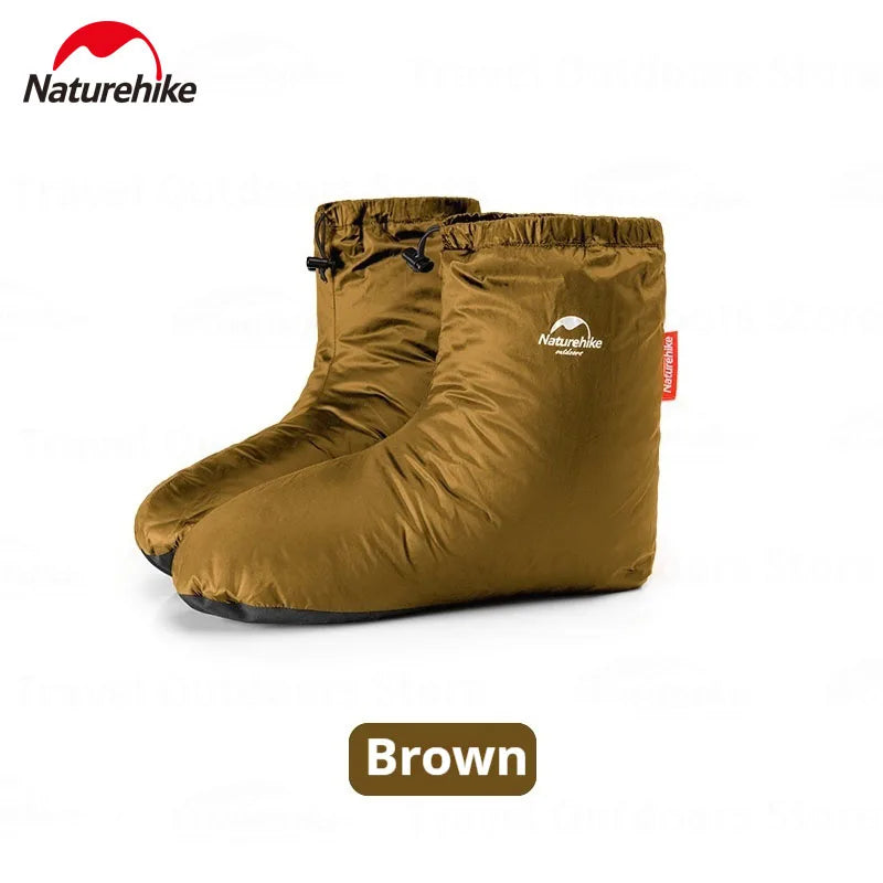 Naturehike Winter Duck Down Feet Cover Ultralight Unisex Outdoor Camping Travel Soft Booties Socks Waterproof Keep Warm Shoes