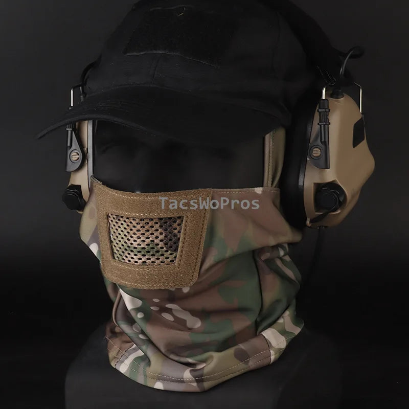 Outdoor Hunting Face Mask Steel Mesh Breathable Tactical CS Airsoft Shooting Balaclava Headwear Headscarf Motorcycle Headgear