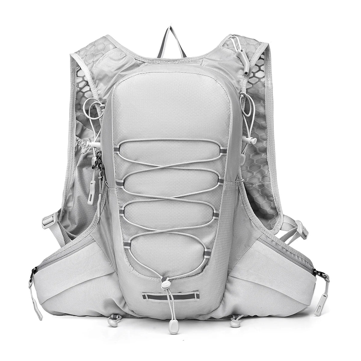 Hydration Running Backpack Lightweight Waterproof Hiking Vest Pack Reflective Strip Multi‑Pocket for Cycling Trail Running Outdo