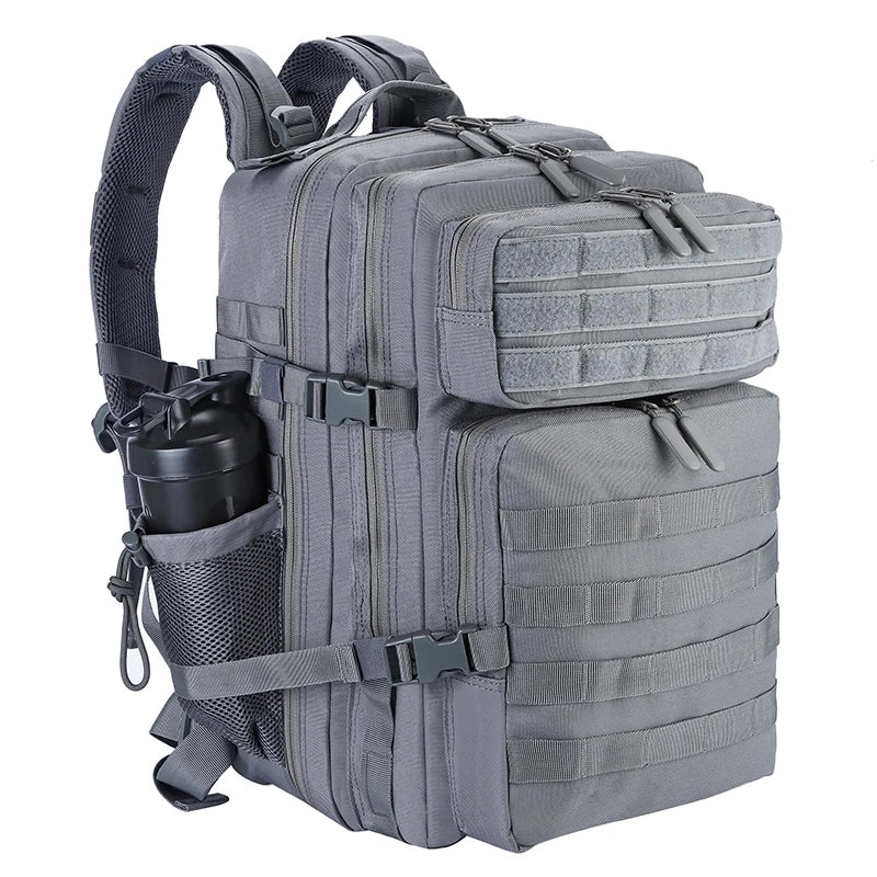 LHI 45L/35L/25L Tactical Backpack for Men and Women Waterproof Athlete Gym Outdoor Bag Travel Hiking Rucksack with Bottle Holder