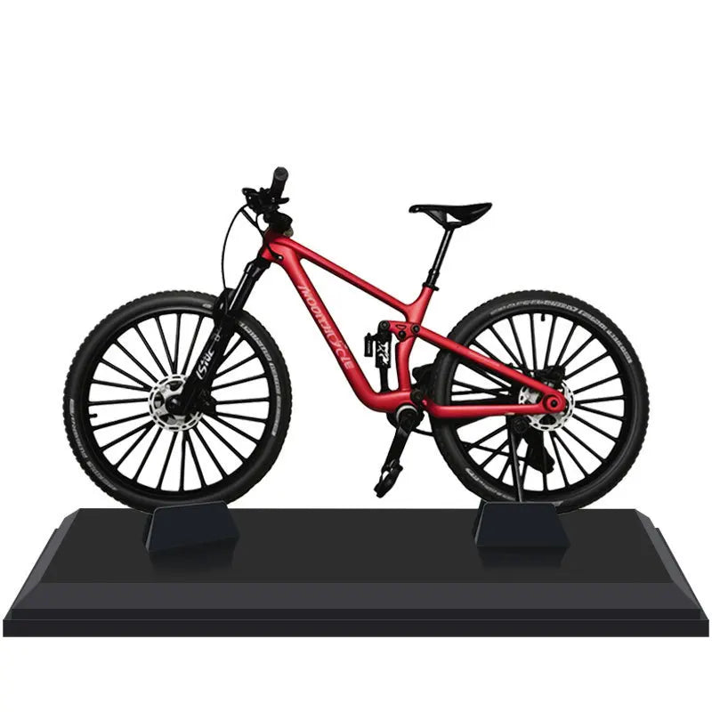 European bikes 1:8 Alloy Mountain Bike Model With Base Features Realistic Gears Dual Suspension Perfect for Cycling Enthusiasts