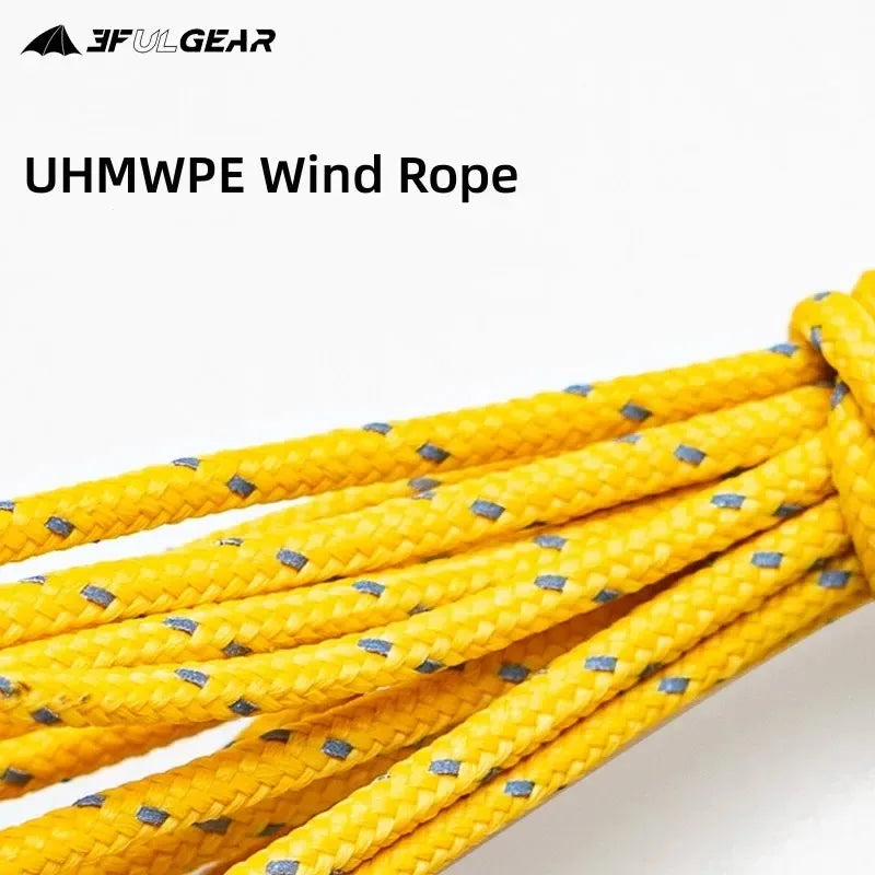 3F UL GEAR Outdoor Tent Reflective Rope With 10 Free Buttons 1.5MM 20 Meters Hiking Camping Nylon UHMWPE Windproof Rope Durable