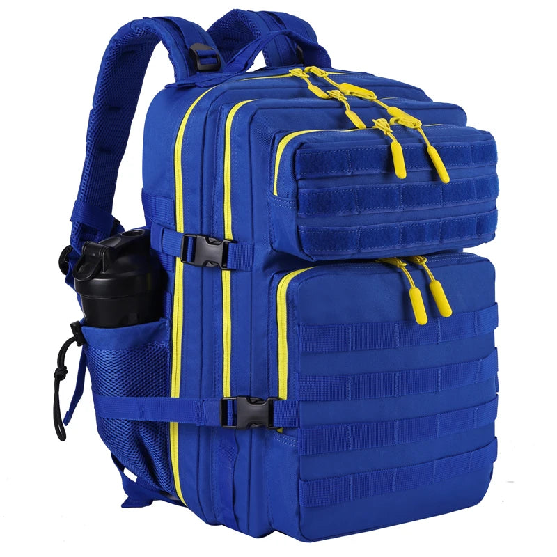 LHI 45L/35L/25L Tactical Backpack for Men and Women Waterproof Athlete Gym Outdoor Bag Travel Hiking Rucksack with Bottle Holder
