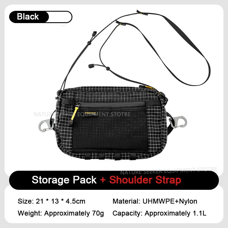 HIKEMAN Dyneema Lumbar Pack MOLLE Outdoor Waist Hip Bag for Travel Hiking Cycling Tactical Bum Bag