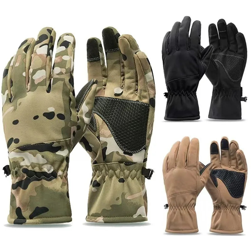Tactics Outdoors Glove Camo Hunting Warm Non-Slip Fishing Gloves Waterproof Touch Screen Winter Ski Camping Cycling Sport Gloves