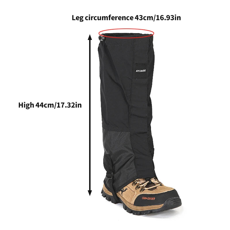Waterproof Hiking Gaiters Unisex Leg Covers Winter Outdoor Leg Warmers for Climbing Ski Camping Hunting Travel