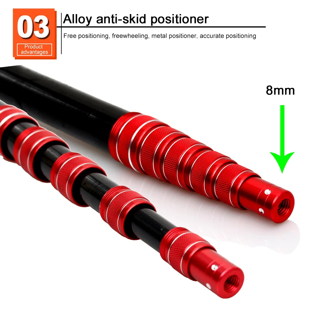 Folding Fishing Landing Hand Nets 3.0M 4.0M Telescoping Flip Pole Lightweight Carp Carbon Fiber  Folding Fly Tools Dip Net