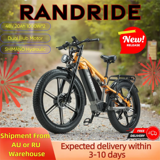 Electric Bicycle 2000W Motor 48V 20Ah Battery 50km/h E-Bike 26x4 Inch Tire Off-road Electric Bike Mountain Ebike Snowmobile Bike