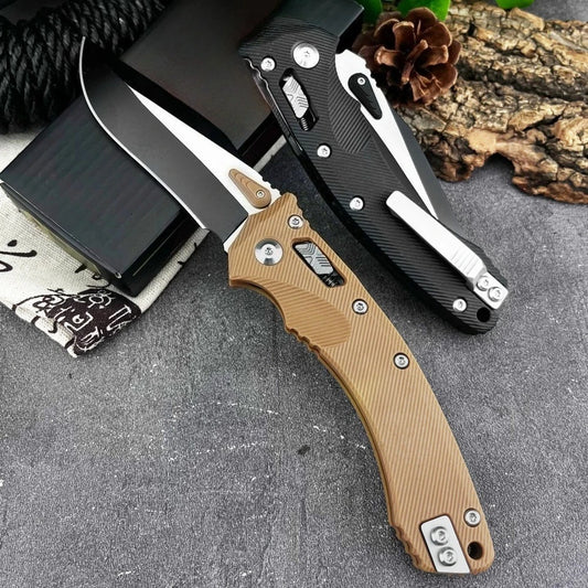 High-Quality MSI Pocket Folding Knife with 8Cr13Mov Blade and Nylon Fiber Handle—Fishing, Survival, Camping, and Hiking Tool; Outdoor Jungle Pocket Knife; Gift