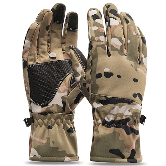 Tactics Outdoors Glove Camo Hunting Warm Non-Slip Fishing Gloves Waterproof Touch Screen Winter Ski Camping Cycling Sport Gloves
