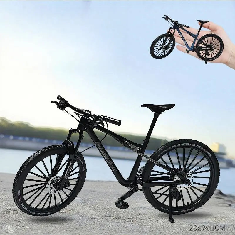 European bikes 1:8 Alloy Mountain Bike Model With Base Features Realistic Gears Dual Suspension Perfect for Cycling Enthusiasts