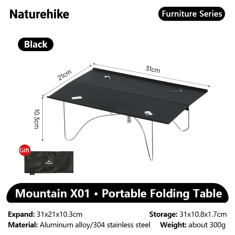 Naturehike Portable Folding Coffee Table Outdoor Ultralight Mini Easy Build Camping Table Picnic Hiking Outdoor Tableware