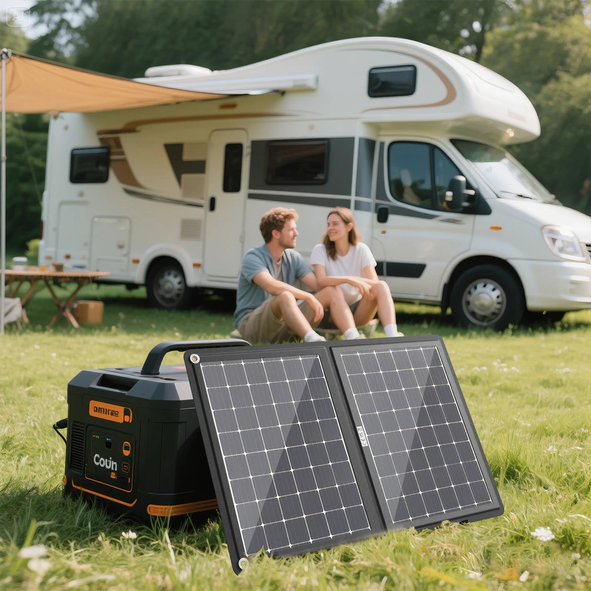 Foldable Solar Panel 15W with 5V/3A USB Type-C Output Portable Solar Charger for Phone Backpacking Camping Hiking