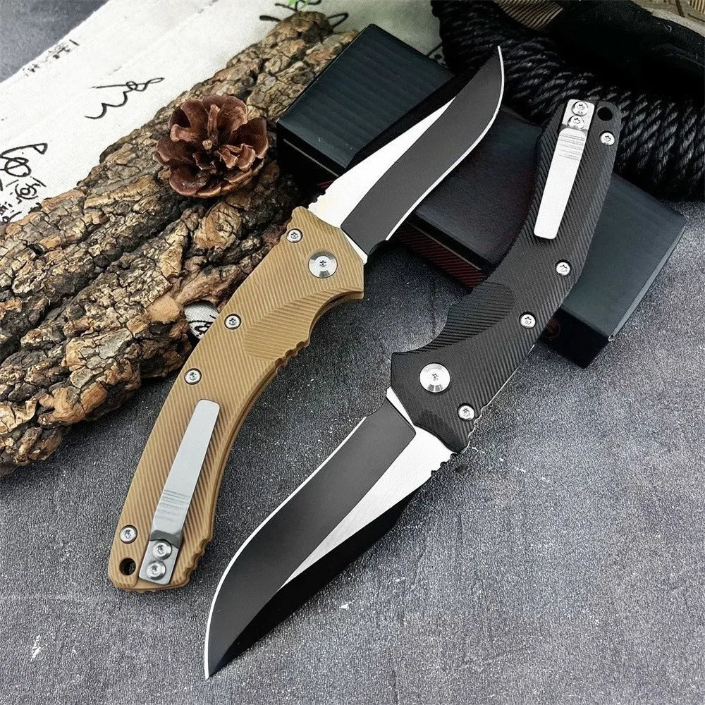 High-Quality MSI Pocket Folding Knife with 8Cr13Mov Blade and Nylon Fiber Handle—Fishing, Survival, Camping, and Hiking Tool; Outdoor Jungle Pocket Knife; Gift