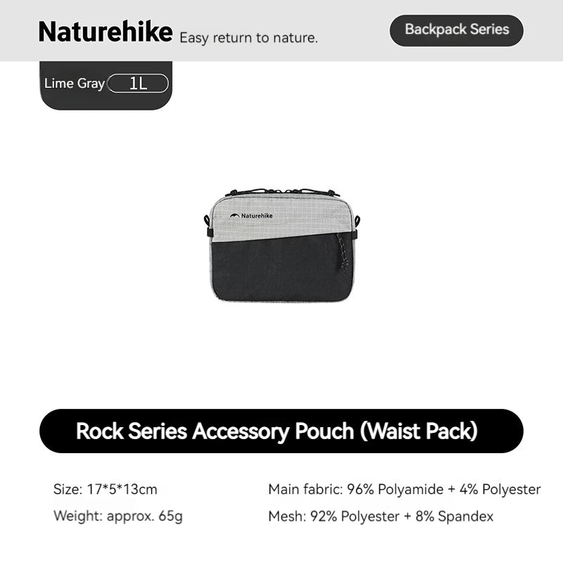 Naturehike Rock Series Backpack Accessory Pack Polyamide DIY Outdoor Hiking Equipment Phone Pouch Crossbody Waist Bag Water Bot