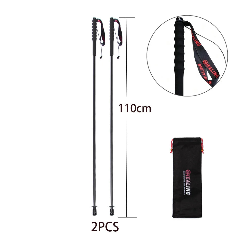 100% Full Carbon Fiber Trekking Pole 110g Ultra-light Folding Hiking Stick Collapsible Hiking Poles Trekking Stick Walking Poles