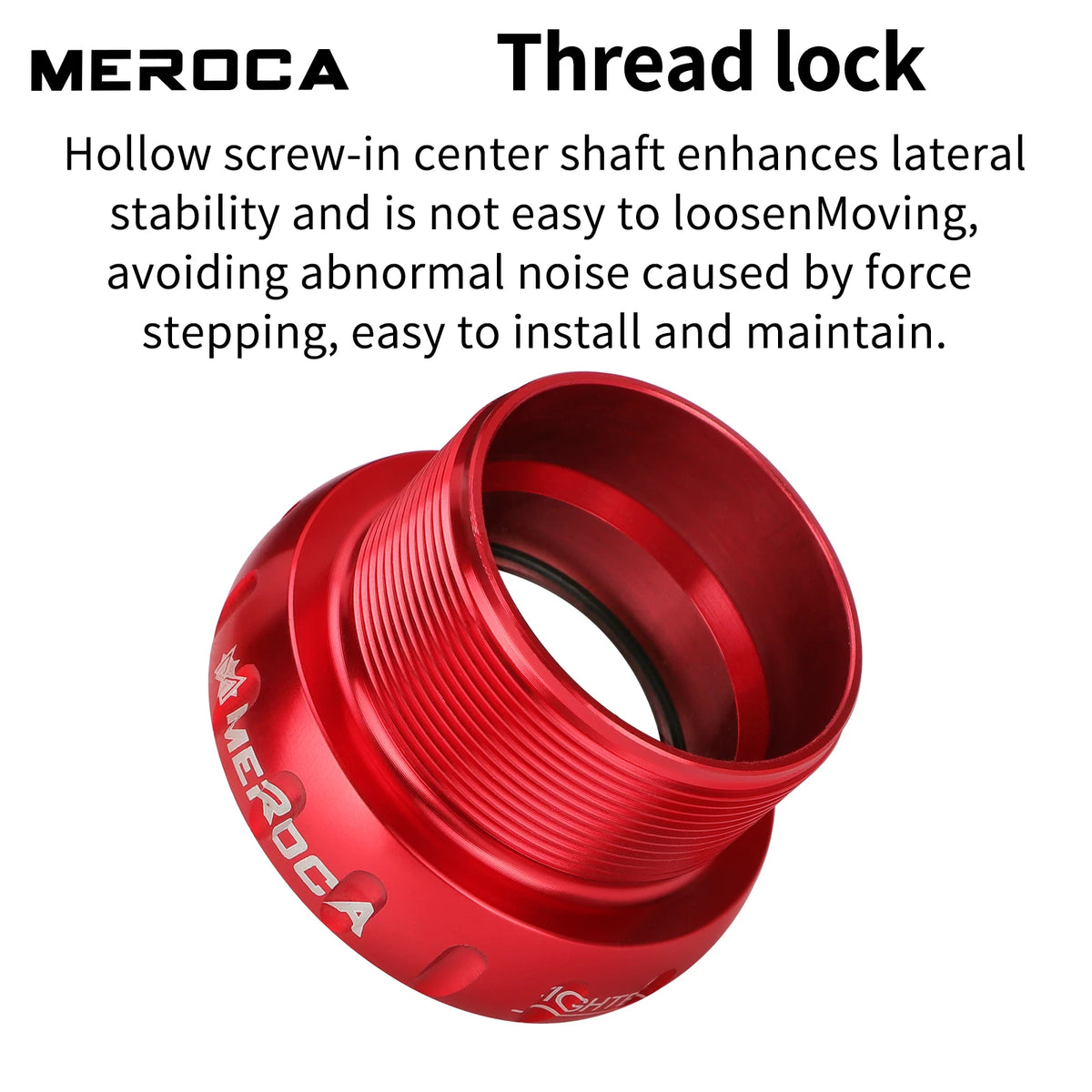 MEROCA Colorful Bicycle Bottom Shaft Bsa68mm/73mm Steel Bearing M68/73 Bc1.37-24t Mountain Bike Threaded Bottom Bracket