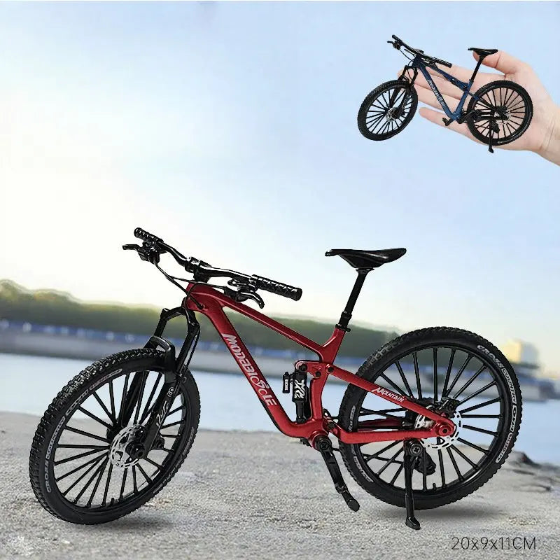 European bikes 1:8 Alloy Mountain Bike Model With Base Features Realistic Gears Dual Suspension Perfect for Cycling Enthusiasts