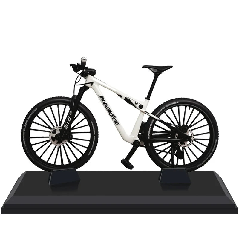 European bikes 1:8 Alloy Mountain Bike Model With Base Features Realistic Gears Dual Suspension Perfect for Cycling Enthusiasts