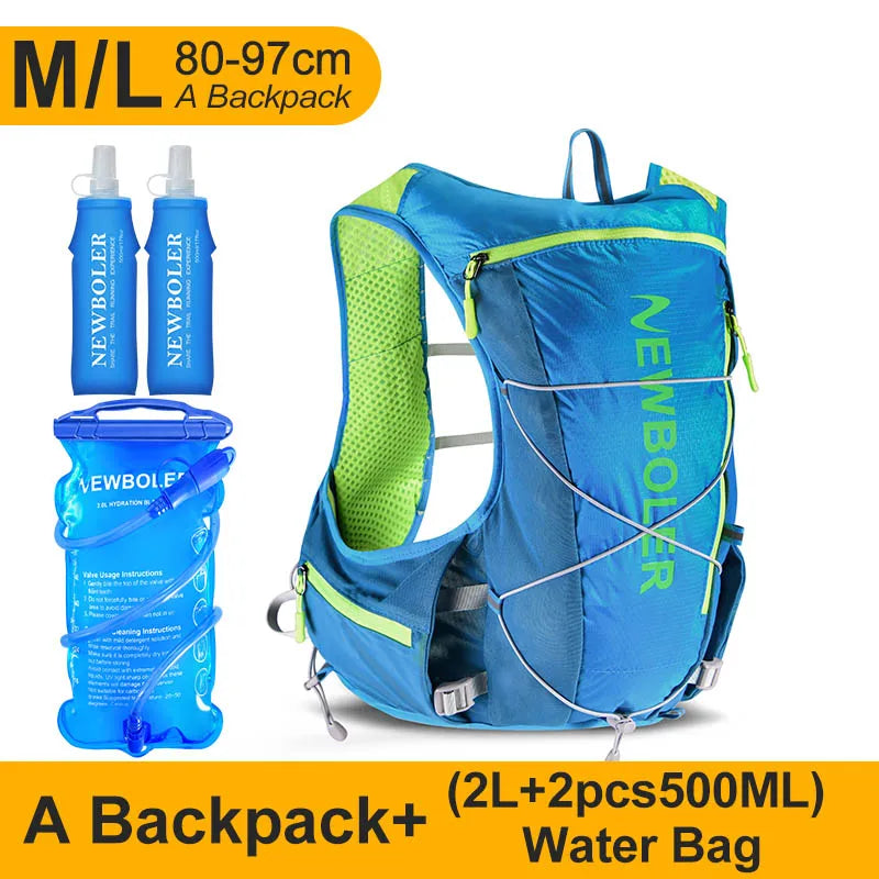 NEWBOLER Running Hydrating Vest Backpack  Cycling Hydration Vest Running Backpack Hiking Marathon Hydrating Bicycle Sports Vest