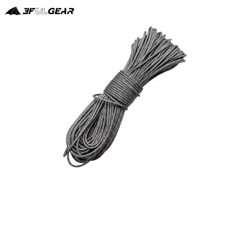 3F UL GEAR Outdoor Tent Reflective Rope With 10 Free Buttons 1.5MM 20 Meters Hiking Camping Nylon UHMWPE Windproof Rope Durable