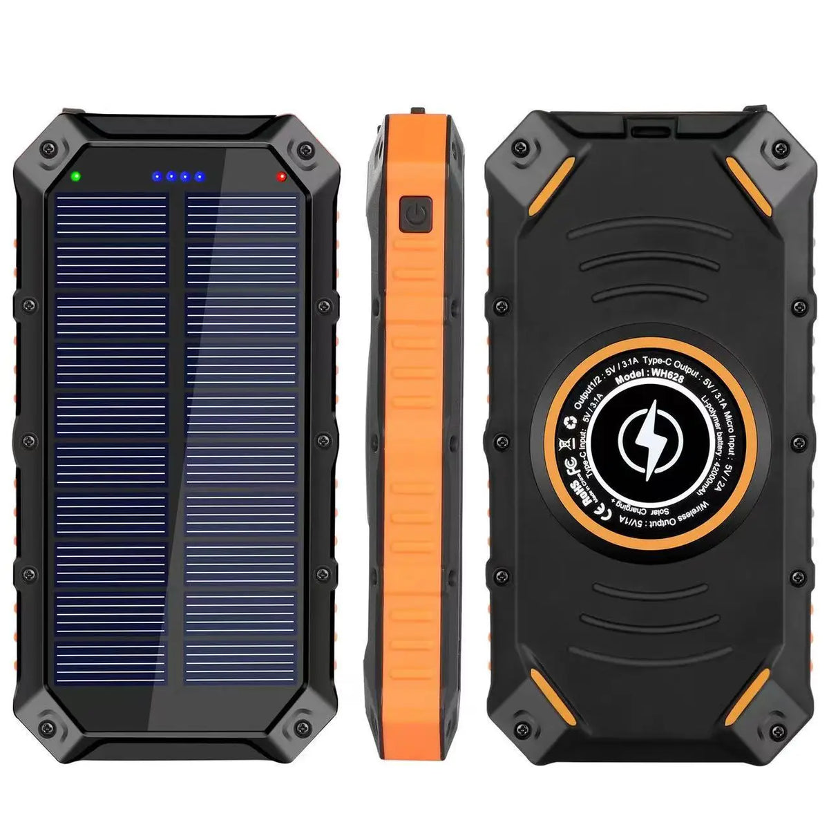 50000mAH 30000mAh Solar Power Bank 5V USB Output Portable Outdoor Camping Sun Power For IPhone Android