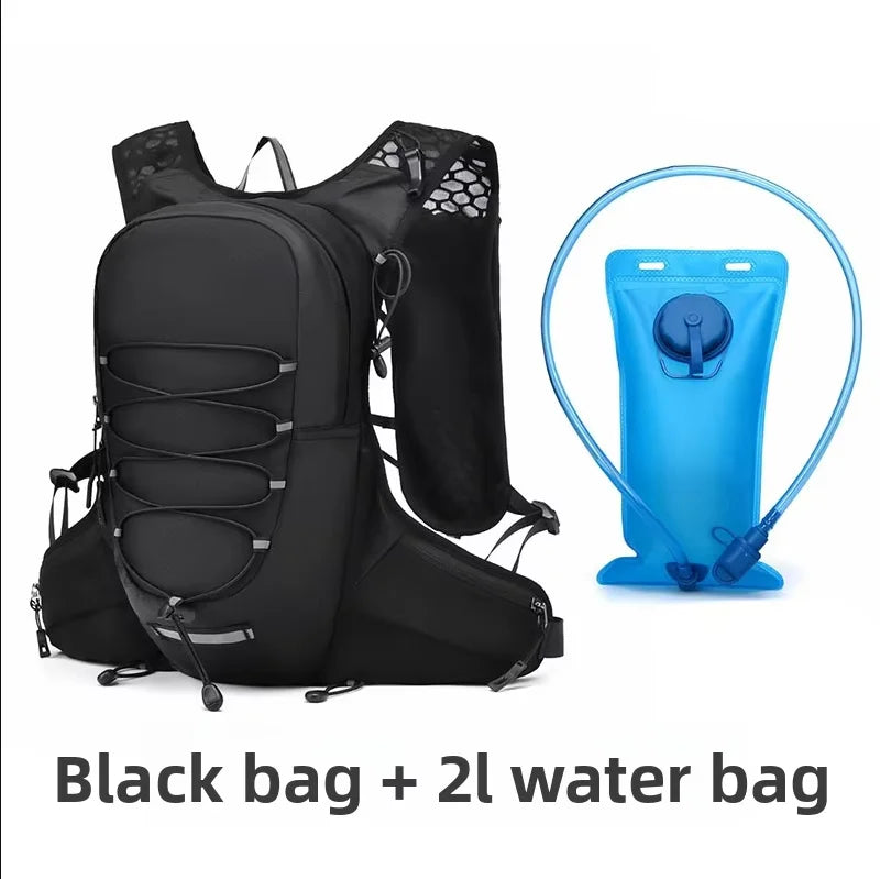 Hydration Running Backpack Lightweight Waterproof Hiking Vest Pack Reflective Strip Multi‑Pocket for Cycling Trail Running Outdo