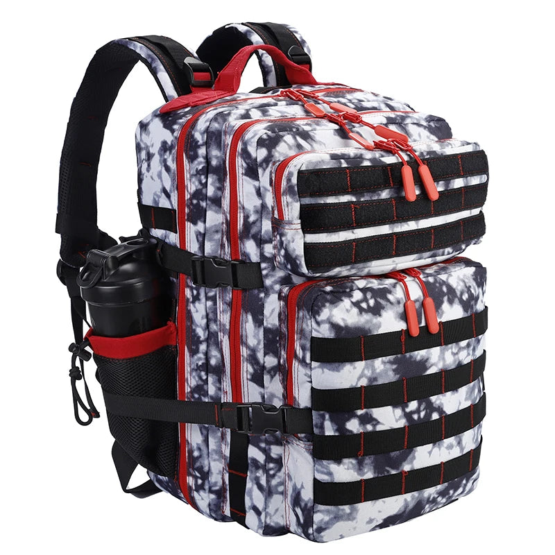 LHI 45L/35L/25L Tactical Backpack for Men and Women Waterproof Athlete Gym Outdoor Bag Travel Hiking Rucksack with Bottle Holder