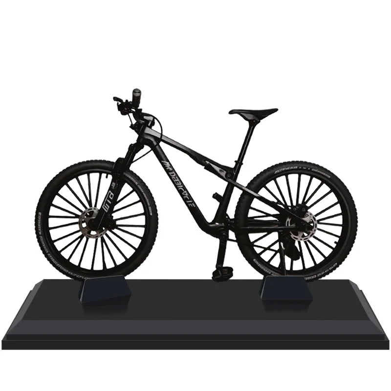 European bikes 1:8 Alloy Mountain Bike Model With Base Features Realistic Gears Dual Suspension Perfect for Cycling Enthusiasts