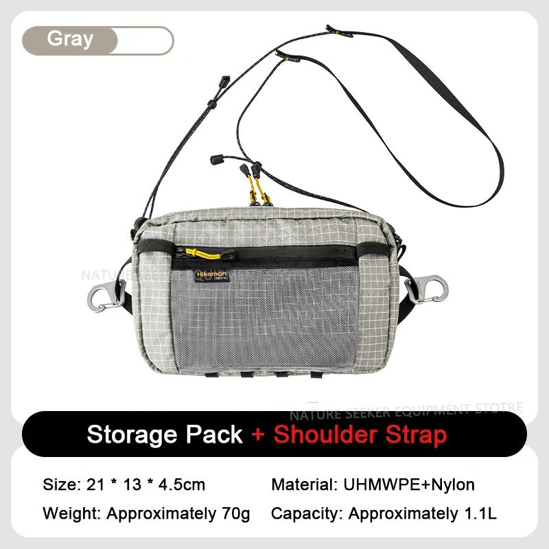 HIKEMAN Dyneema Lumbar Pack MOLLE Outdoor Waist Hip Bag for Travel Hiking Cycling Tactical Bum Bag