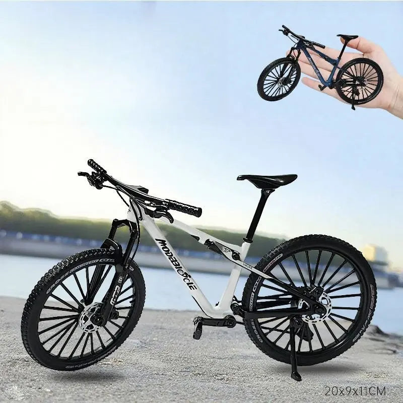 European bikes 1:8 Alloy Mountain Bike Model With Base Features Realistic Gears Dual Suspension Perfect for Cycling Enthusiasts