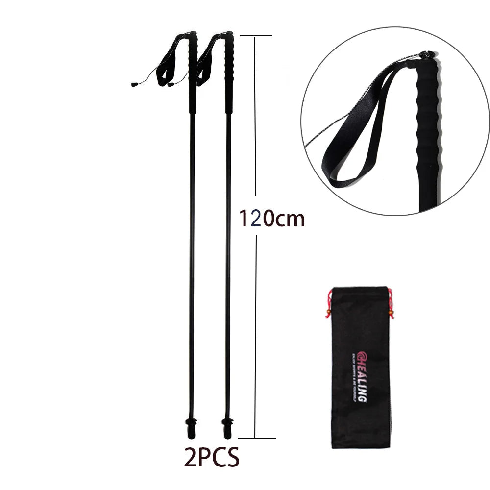 100% Full Carbon Fiber Trekking Pole 110g Ultra-light Folding Hiking Stick Collapsible Hiking Poles Trekking Stick Walking Poles