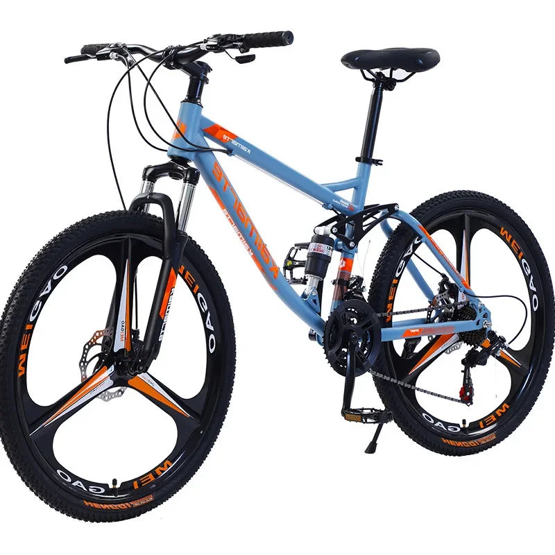 26 Inch Mountain Bike for Students Double Shock Absorption Variable Speed Off-Road Bicycle Adult Lightweight Commuter